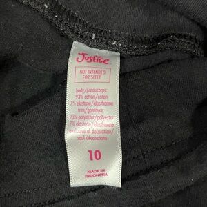 Justice Black Cotton Blend Top